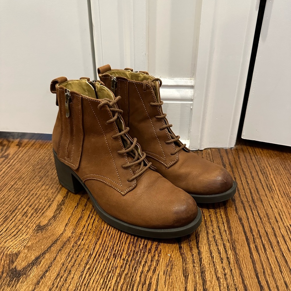 Bussola Brown Leather Heeled Booties Size EU 38 (7.5/8 US)